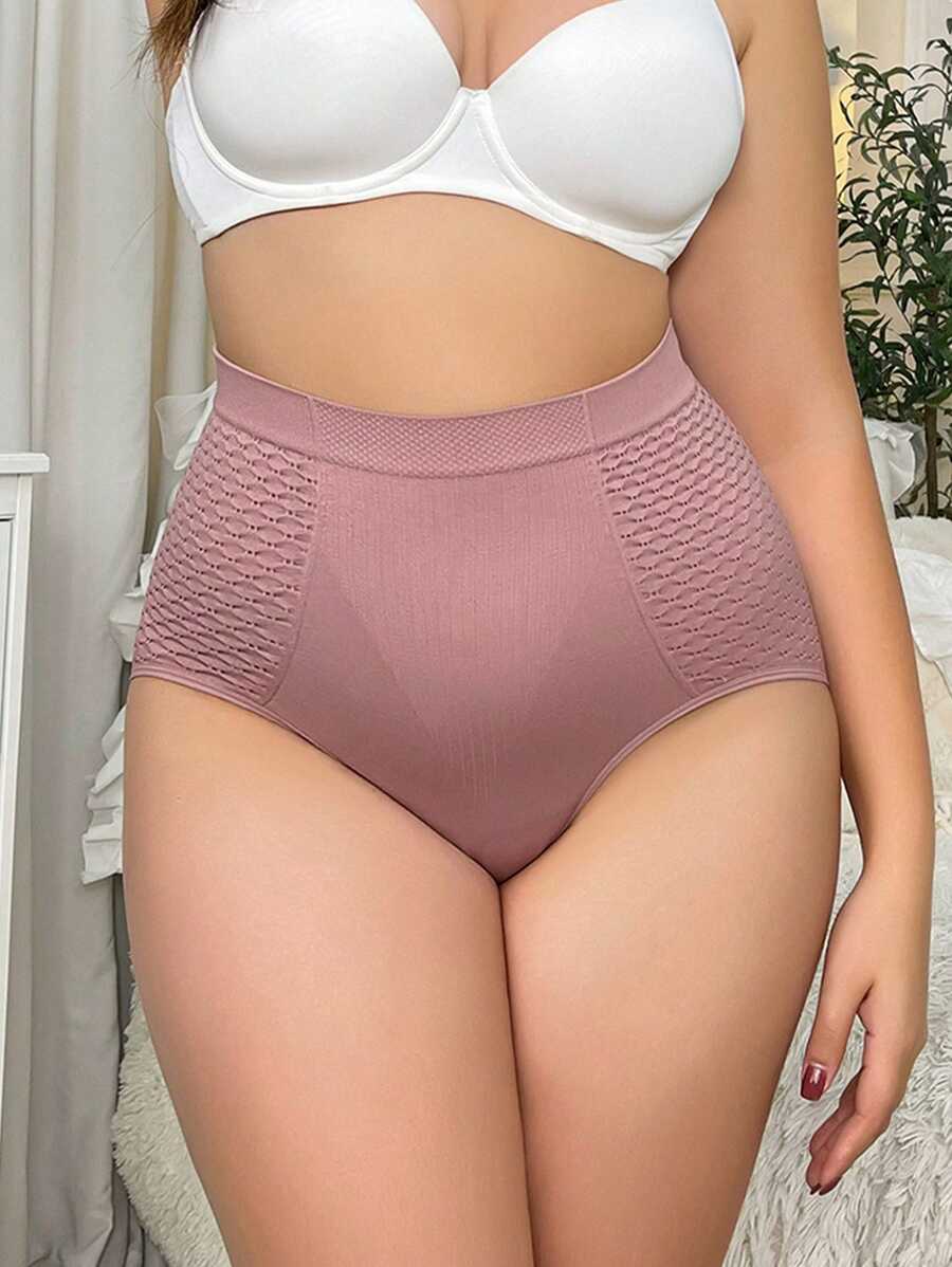 Ropa Interior Sin Costuras De Talla Grande - Rosa - Ver 1