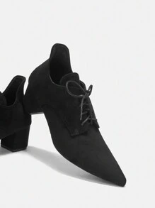 SHEIN BIZwear 時尚女性短靴 - 黑色 - 查看 5