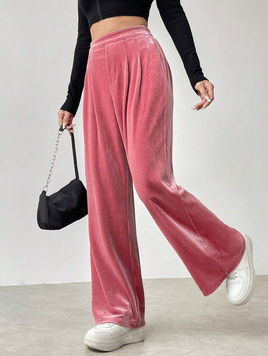 SHEIN Essnce 女性長褲 - 粉色 - 查看 1