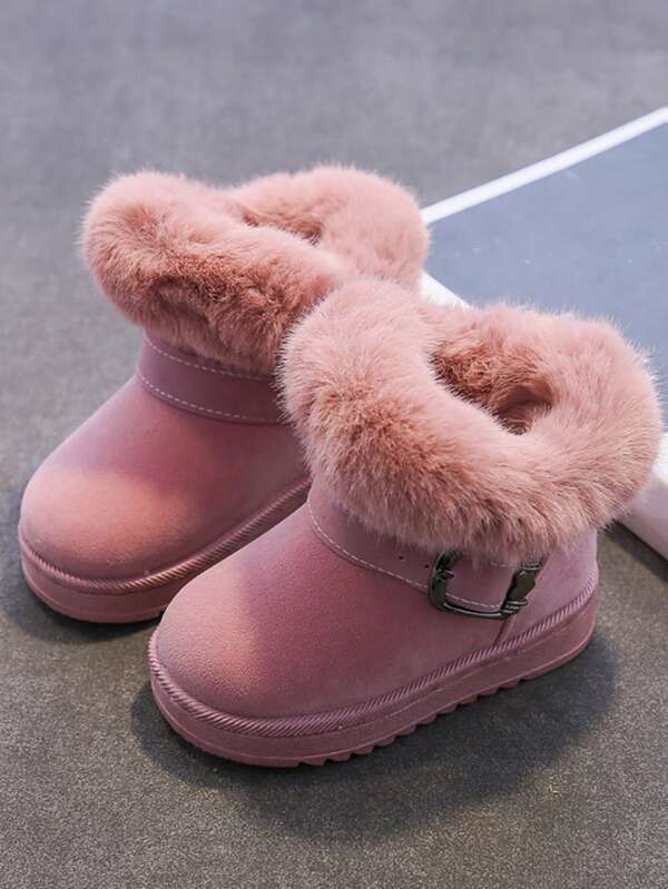 Winter New Kids’ Snow Boots Midbig Child Girls' Boots Princess Short