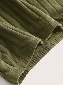 SHEIN EZwear Váy suông đuôi cá Plus Solid - xanh quân đội - Xem 3