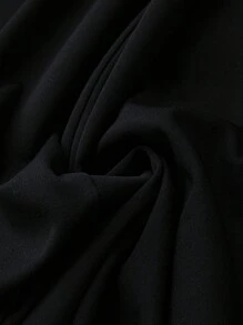 Calvaya Pantalones De Talla Grande De Pierna Ancha De Color Sólido Con Adornos De Doble Botonadura