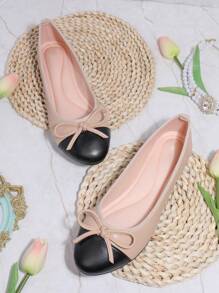 SHUZIA Women Flat Shoes With Bow Decoration, Suitable For Daily Wear - Apricot - View 2