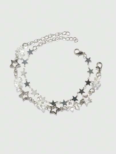 ROMWE Grunge Punk 2pcs Women's Bracelet