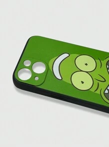 Rick and Morty | ROMWE Painted Phone Case Compatible With Iphone 12/13/14 Series - Green - View 3