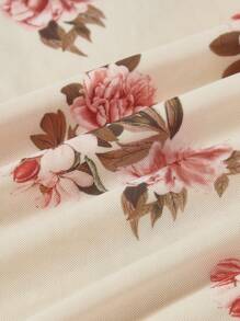 SHEIN MOD Floral Printed Plus Size Women's Spaghetti Strap Dress