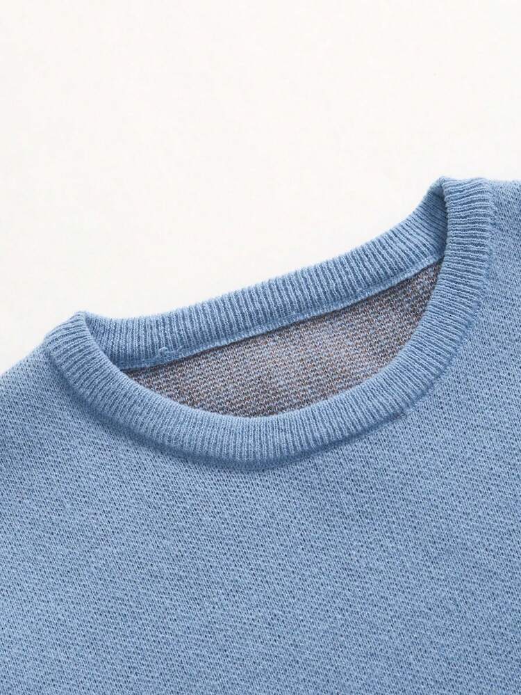 Men's Loose Shoulder Pattern Printed Sweater