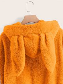 SHEIN EZwear 連帽衛衣 - 橘色 - 查看 4