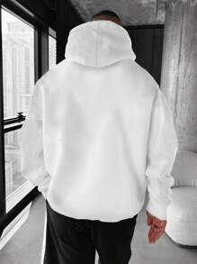 Manfinity Homme Loose Fit Men's Christmas Printed Hoodie - White - View 2
