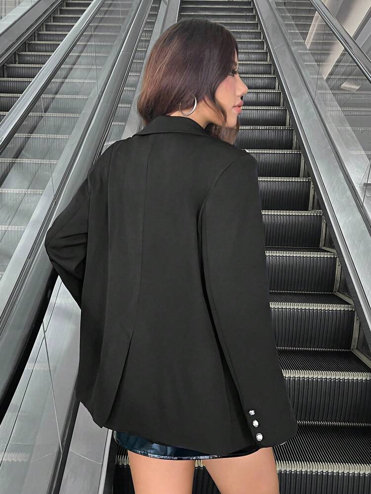 Metal Button Blazer