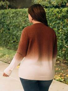 EMERY ROSE Plus Size Ombre Pullover Sweater