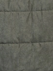 SHEIN LUNE Women's Zipper Closure Padded Padded Coat Clothes Winter - Army Green - View 6