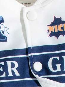 Baby Girls' Alphabet Print Jacket & Skirt Set - Royal Blue - View 4