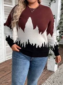 EMERY ROSE Suéter De Talla Grande Con Bloques De Color - Multicolor - Ver 1