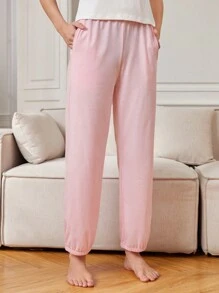 Women's Letter Printed Lounge Pants - Pink - View 6