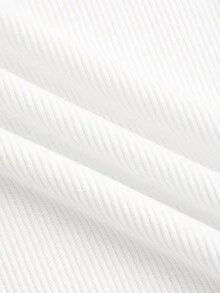 SHEIN EZwear 針織緊身連衣裙 - 白色 - 查看 3