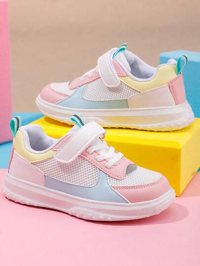 青少年厚底时尚运动鞋，带钩环，秋冬彩色运动鞋