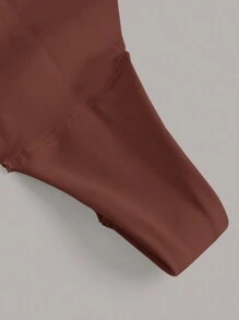 Ocili Leisure Solid Seamless Low Rise Brief Back Side Seams - Coffee Brown - View 6