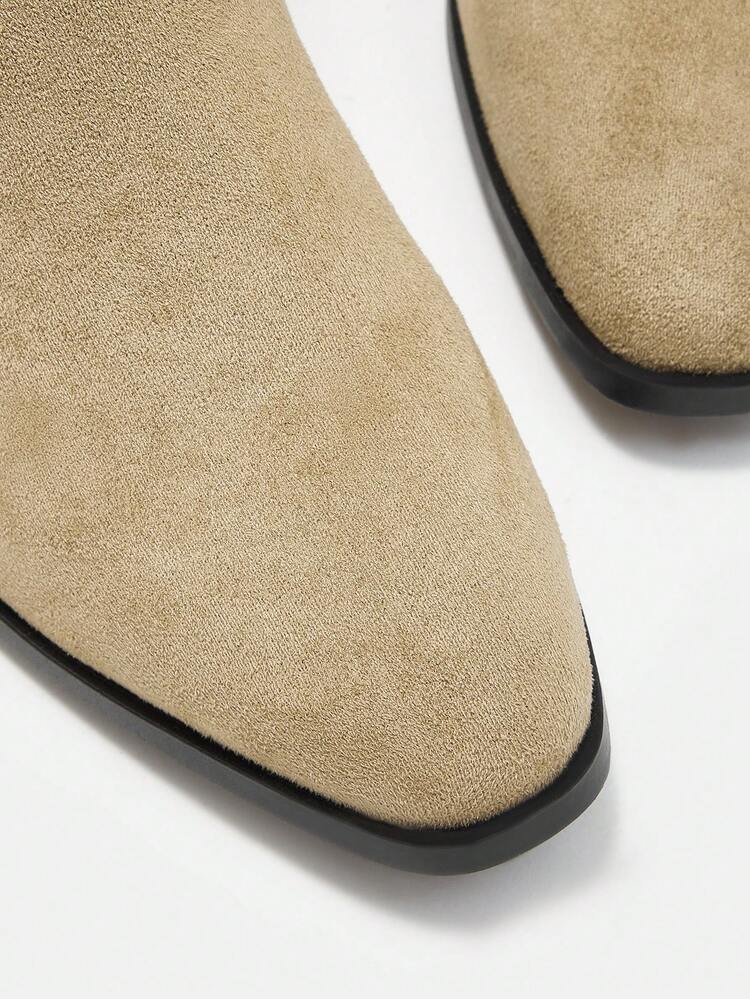 Buckle Decorated Ladies' Fashionable Mid-calf Boots