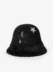 SHEIN ICON Women's Bucket Hat For Daily WearStreet,School - Black - View 1