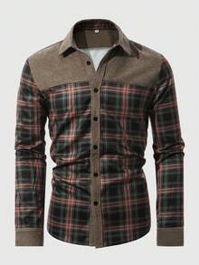 Manfinity Homme Nam In kẻ sọc Áo sơ mi - Nhiều màu - Xem 8