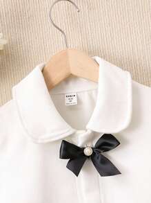 SHEIN 女孩毛織品長袖外套,休閒舒服的