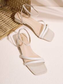 Của phụ nữ Dép phẳng - trắng - Xem 1