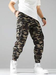 Manfinity Homme Nam Ngụy trang Quần Cargo - Nhiều màu - Xem 3