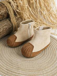 Brown Slip Resistant Flat Base Children's Boots - Multicolor - View 1