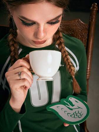 Harry Potter | ROMWE 1pc Green Creative Cup Mat/coaster