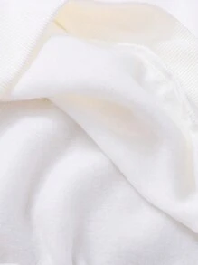 SHEIN 青少年女孩字母和碎花落肩袖套頭衫&緊身打底褲 - 彩色 - 查看 3