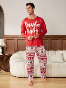 Nam Giáng sinh In Trang phục mặc nhà Bộ - Nhiều màu - Xem 4