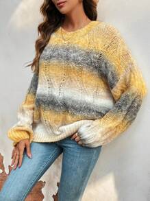 SHEIN LUNE Bóng Thả vai Áo len - Nhiều màu - Xem 1