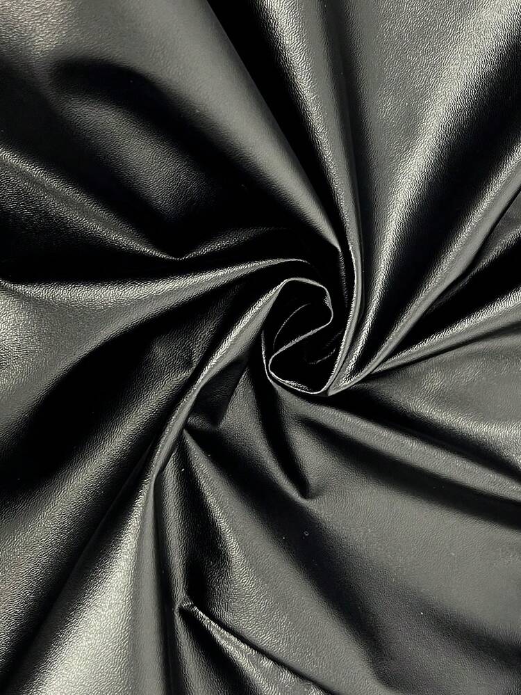 Women'S Pu Leather Belted Skirt