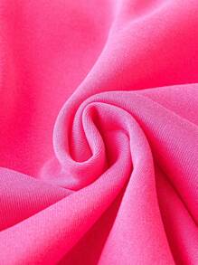 Calvaya Plus Size Autumn/Winter Casual Letter Print Sweatshirt & Sweatpants 2Pcs Set, Thermal Lined - Hot Pink - View 4