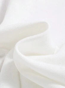 SHEIN Tween Girl Letter Graphic Sweatshirt - White - View 4