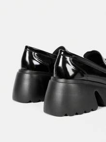 SheIn MOD 女士厚底平底鞋 - 黑色 - 查看 6