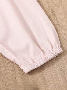 Girls' Flame Retardant Bear Family Print Nightdress - Apricot - View 4