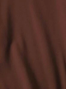SHEIN EZwear 文字印花圓領休閒時尚運動衫 - 咖啡棕 - 查看 4