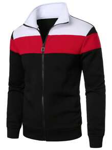 Manfinity Homme Nam Khối màu Có khóa kéo Áo len Mở Áo len - Nhiều màu - Xem 1