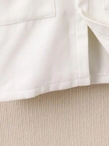 SHEIN 女孩毛織品長袖外套,休閒舒服的