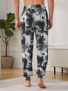 男士一件式染色家居服,腰部束口設計,連褲裝 - 彩色 - 查看 7