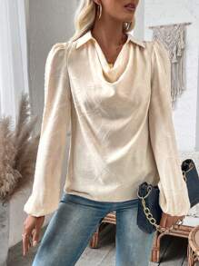 Chiquease Effen kleur Colkraag Shirt