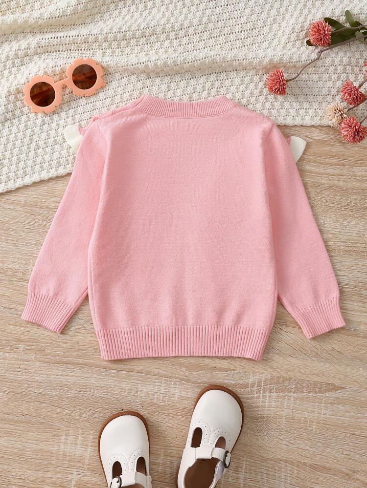 Baby Girl Ruffle Trim Sweater