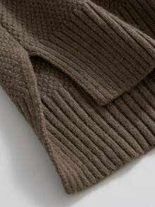 GIGOGOU 两件套秋冬女士毛衣套装休闲针织裤运动服秋季衣服 - 咖啡棕 - 查看 8