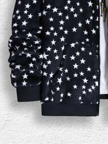 Manfinity Homme Nam Lỏng lẻo phù hợp In Sao Áo nỉ có mũ - Nhiều màu - Xem 4