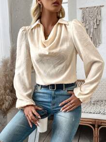 Chiquease Effen kleur Colkraag Shirt