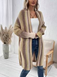 SHEIN LUNE 復古彩色漸變女士釦領外套 - 彩色 - 查看 4