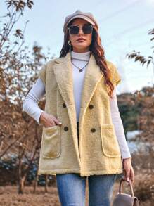 Aveloria Women's Double-breasted Coat With Two Pockets