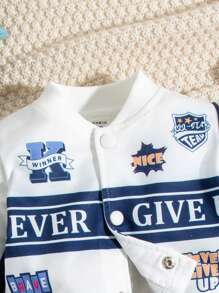 Baby Girls' Alphabet Print Jacket & Skirt Set - Royal Blue - View 5